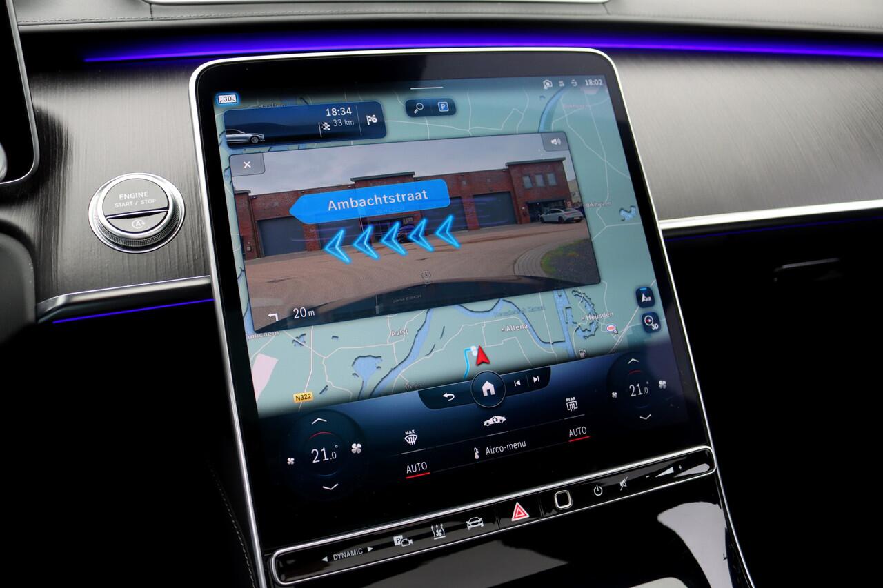 Mercedes-Benz S-KLASSE 400d 4MATIC Lang AMG Line Aut9 | Airmatic | Achterasbesturing | Distronic+ | Memory | Stoelventilatie | Massage | Panoramadak | Vlakkenverwarming | Zonweringspakket | Luchtreinigingspakket |