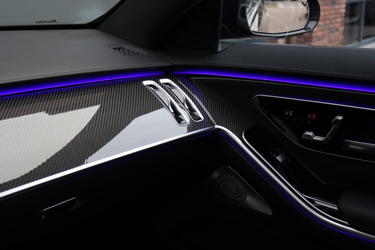 Mercedes-Benz S-KLASSE AMG 63 S E Performance Aut9 | 802pk | Carbon | Achterasbesturing | Distronic+ | Airmatic | Stoelventilatie | Panoramadak | Vlakkenverwarming | Digital Light | Nappa Leder | Burmester |