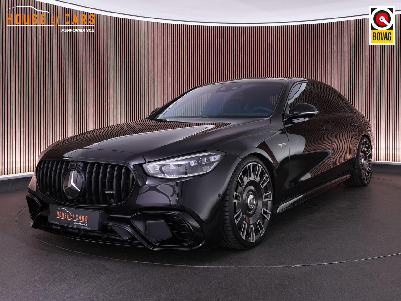 Mercedes-Benz S-KLASSE 63S AMG 802pk E Performance |22" custom wielen|pano|Burmester High end|chauffeurspakket|achteras besturing|rearseat infotainment|HUD|360 camera|digital LED|memory|Apple Carplay|