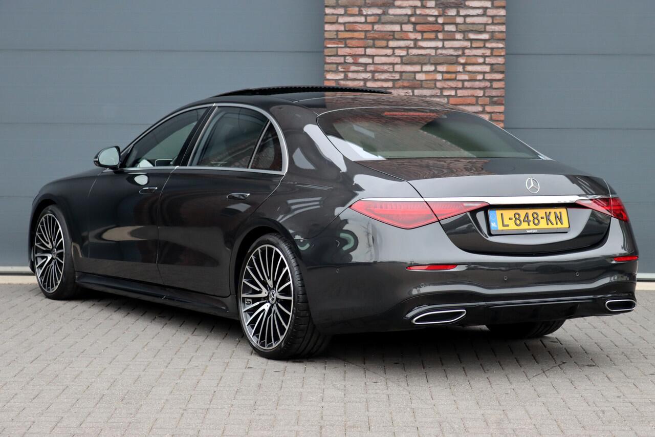 Mercedes-Benz S-KLASSE 400d 4MATIC Lang AMG Line Aut9 | Airmatic | Achterasbesturing | Distronic+ | Memory | Stoelventilatie | Massage | Panoramadak | Vlakkenverwarming | Zonweringspakket | Luchtreinigingspakket |