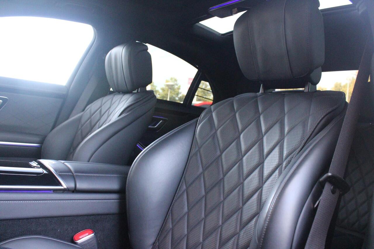 Mercedes-Benz S-KLASSE 580e 4MATIC AMG LINE 510PK | PANORAMISCH SCHUIF / KANTELDAK | 360° CAMERA | BURMESTER PREMIUM AUDIO | NAPPA LEDEREN BEKLEDING | VOORSTOELEN ELEKTRISCH VERSTELBAAR MET GEHEUGEN | VOORSTOELEN EN ACHTERBANK GEVENTILEERD / VERWARMD | MBUX AUGMENT REALITY NAVI