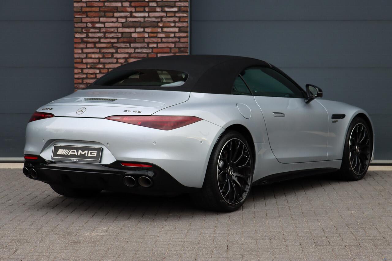 Mercedes-Benz SL-KLASSE Roadster AMG 43 Premium Aut9 | 381pk | Performance-stoelen | Burmester | Stoelventilatie | Airscarf | Verwarmd Stuurwiel | Digital Light | Surround Camera | HUD | Contourstoelen |
