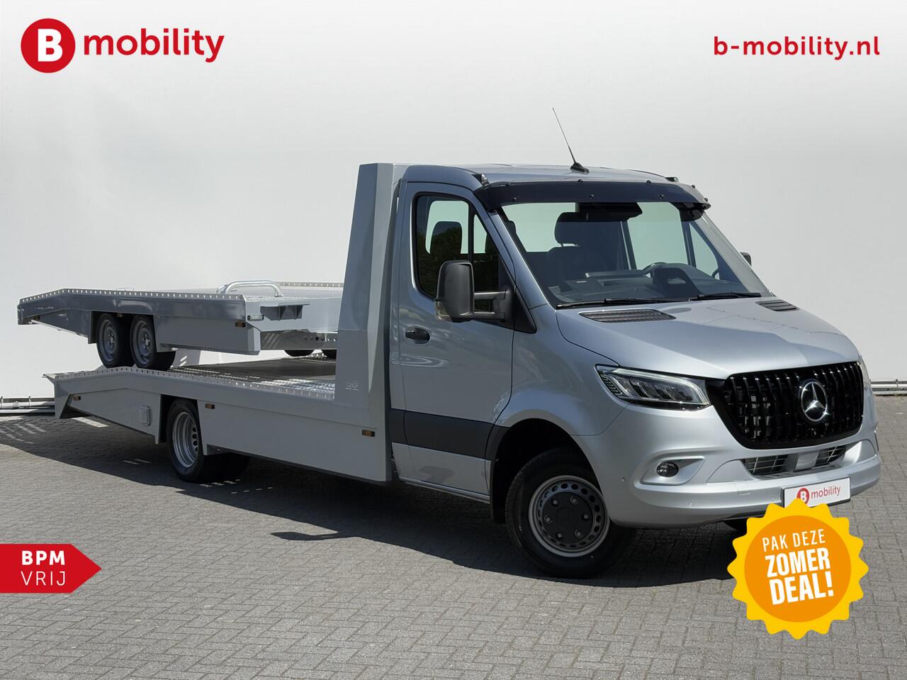Mercedes-Benz SPRINTER 519 CDI Tijhof AluLiner Luchtvering NIEUW! MJ.2025 Autotransporter/ Oprijwagen | Leer | Zonneklep | Lier | 3-Zitplaatsen | Apple CarPlay | DAB | Adaptive Cruise Control | Navigatie | Trekhaak