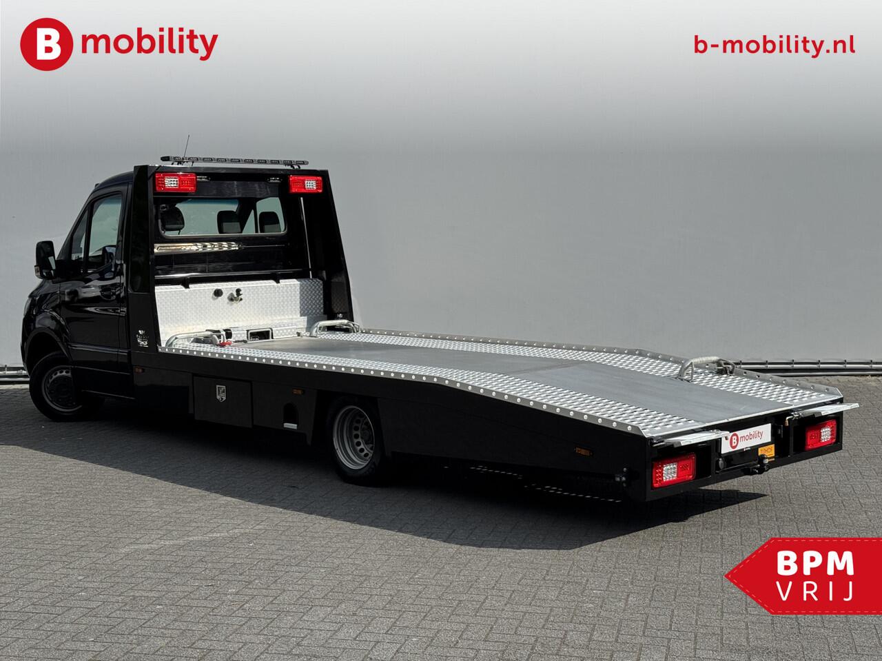 Mercedes-Benz SPRINTER 519 CDI Tijhof AluLiner Luchtvering+TA35-ANN Aanhanger 3.500kg Autotransporter/ Oprijwagen | Leer | Lier | 3-Zitplaatsen | Apple CarPlay | DAB | Adaptive Cruise Control | Navigatie | Trekhaak