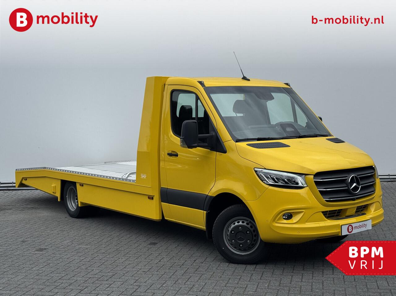 Mercedes-Benz SPRINTER 519 CDI Tijhof AluLiner V/A ¤32 Per Dag!! Luchtvering NIEUW! MJ.2025 Autotransporter/ Oprijwagen | Lier | 3-Zitplaatsen | AppleCarPlay | DAB | Adaptive Cruise Control | Navigatie | Trekhaak