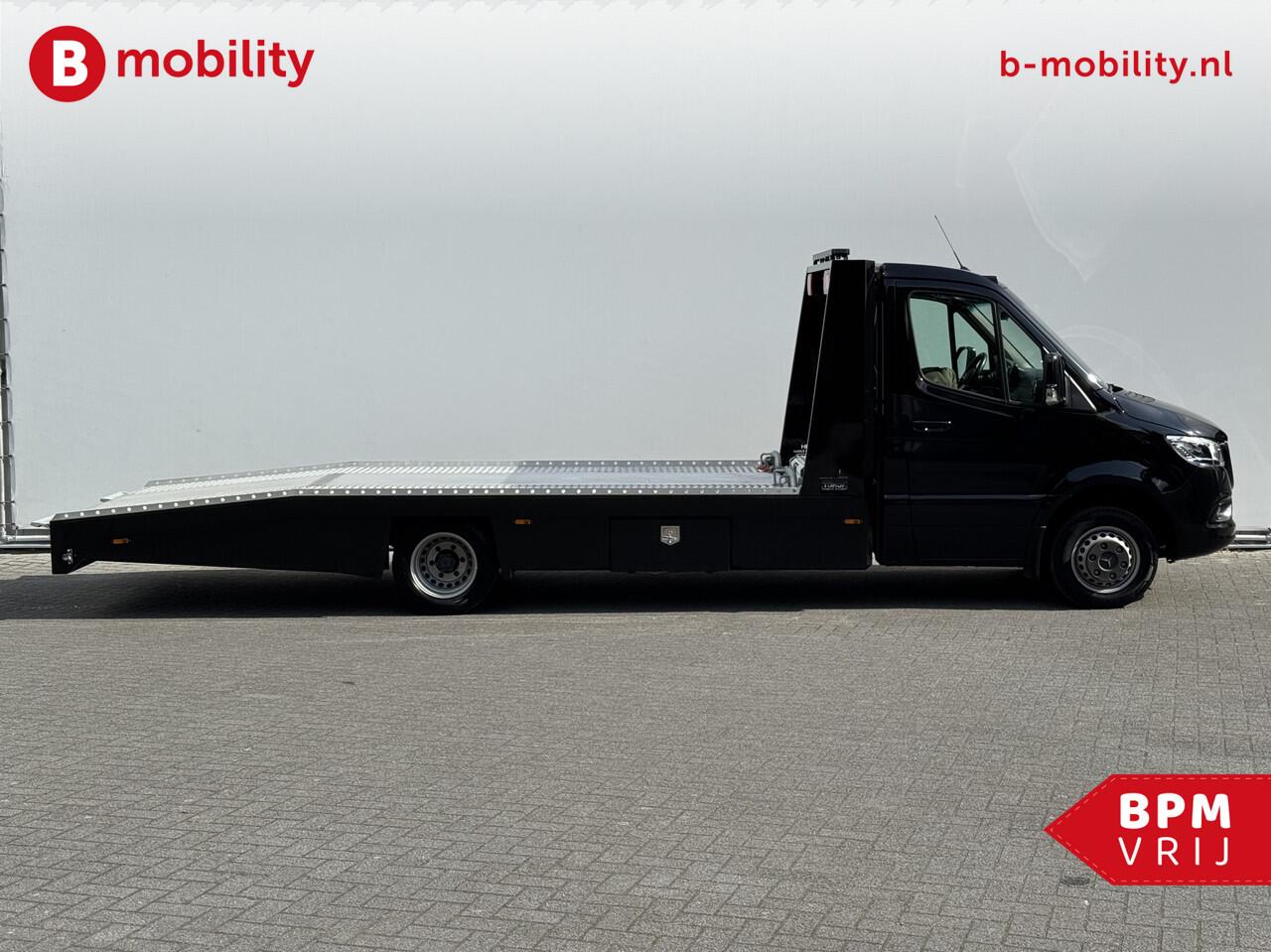Mercedes-Benz SPRINTER 519 CDI Tijhof AluLiner Luchtvering+TA35-ANN Aanhanger 3.500kg Autotransporter/ Oprijwagen | Leer | Lier | 3-Zitplaatsen | Apple CarPlay | DAB | Adaptive Cruise Control | Navigatie | Trekhaak