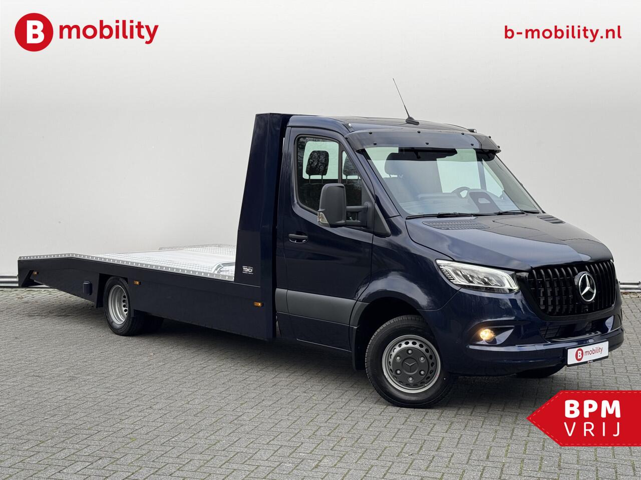 Mercedes-Benz SPRINTER 519 CDI Tijhof AluLiner V/A ¤32 Per Dag!! Luchtvering NIEUW! MJ.2025 Autotransporter/ Oprijwagen | Leer | Zonneklep | Lier | 3-Zitplaatsen | AppleCarPlay | DAB | Adaptive Cruise Control | Navigatie | Trekhaak