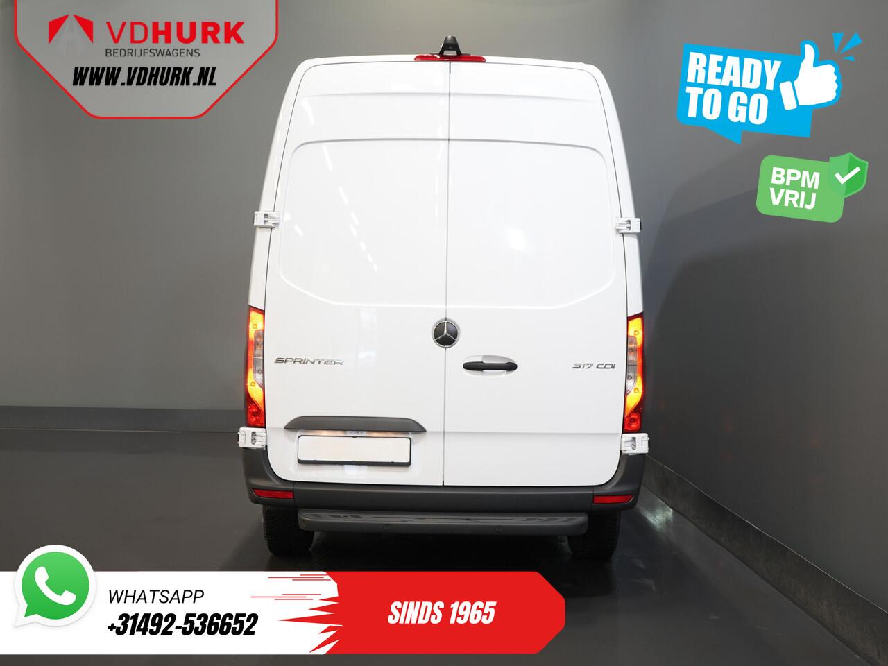 Mercedes-Benz SPRINTER 317 Aut. L2H2 BPM VRIJ! 3.5t Trekhaak/ LED/ 270 Gr.Deuren/ Gev.Stoel/ Stoelverw./ Navi/ Camera/ PDC/ Betimmerd/ Cruise