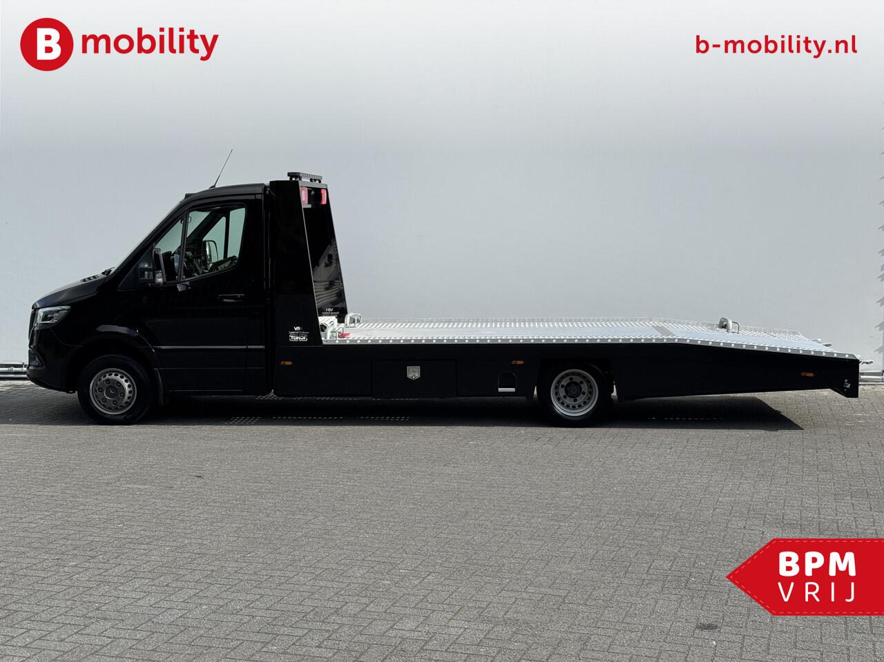 Mercedes-Benz SPRINTER 519 CDI Tijhof AluLiner Luchtvering+TA35-ANN Aanhanger 3.500kg Autotransporter/ Oprijwagen | Leer | Lier | 3-Zitplaatsen | Apple CarPlay | DAB | Adaptive Cruise Control | Navigatie | Trekhaak