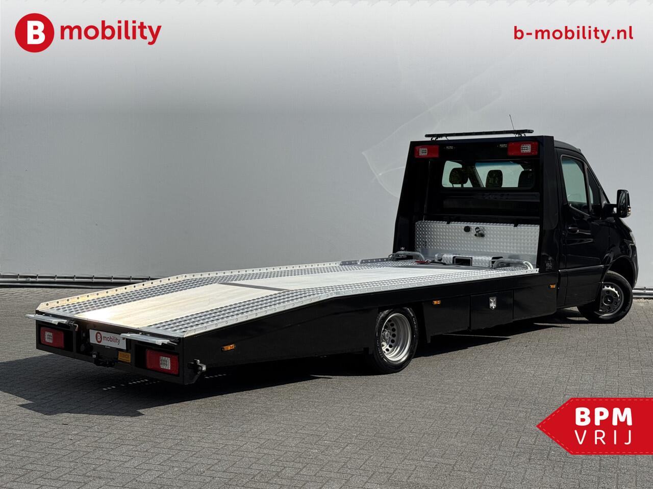 Mercedes-Benz SPRINTER 519 CDI Tijhof AluLiner Luchtvering+TA35-ANN Aanhanger 3.500kg Autotransporter/ Oprijwagen | Leer | Lier | 3-Zitplaatsen | Apple CarPlay | DAB | Adaptive Cruise Control | Navigatie | Trekhaak