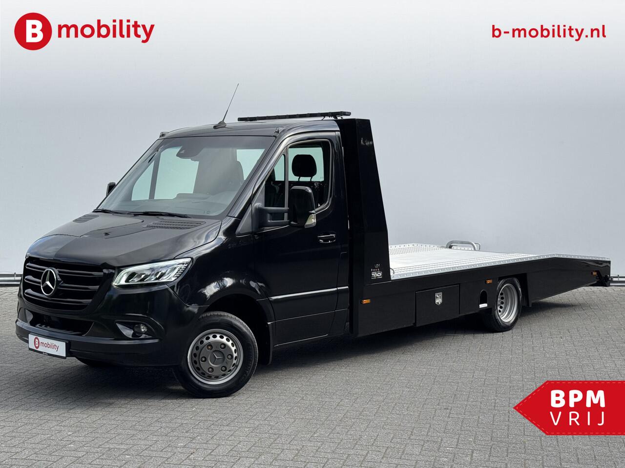 Mercedes-Benz SPRINTER 519 CDI Tijhof AluLiner Luchtvering+TA35-ANN Aanhanger 3.500kg Autotransporter/ Oprijwagen | Leer | Lier | 3-Zitplaatsen | Apple CarPlay | DAB | Adaptive Cruise Control | Navigatie | Trekhaak