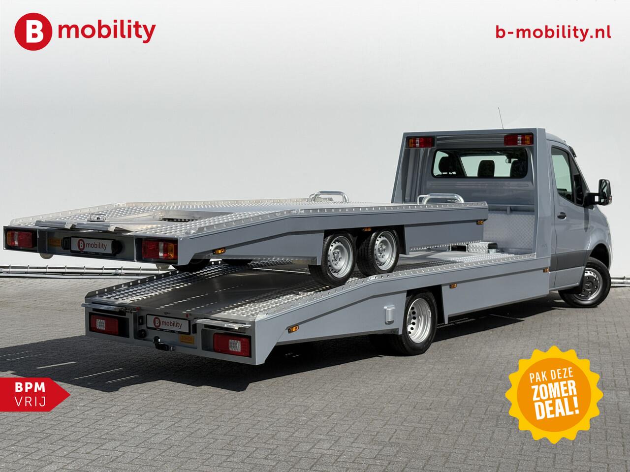 Mercedes-Benz SPRINTER 519 CDI Tijhof AluLiner Luchtvering NIEUW! MJ.2025 Autotransporter/ Oprijwagen | Leer | Zonneklep | Lier | 3-Zitplaatsen | Apple CarPlay | DAB | Adaptive Cruise Control | Navigatie | Trekhaak