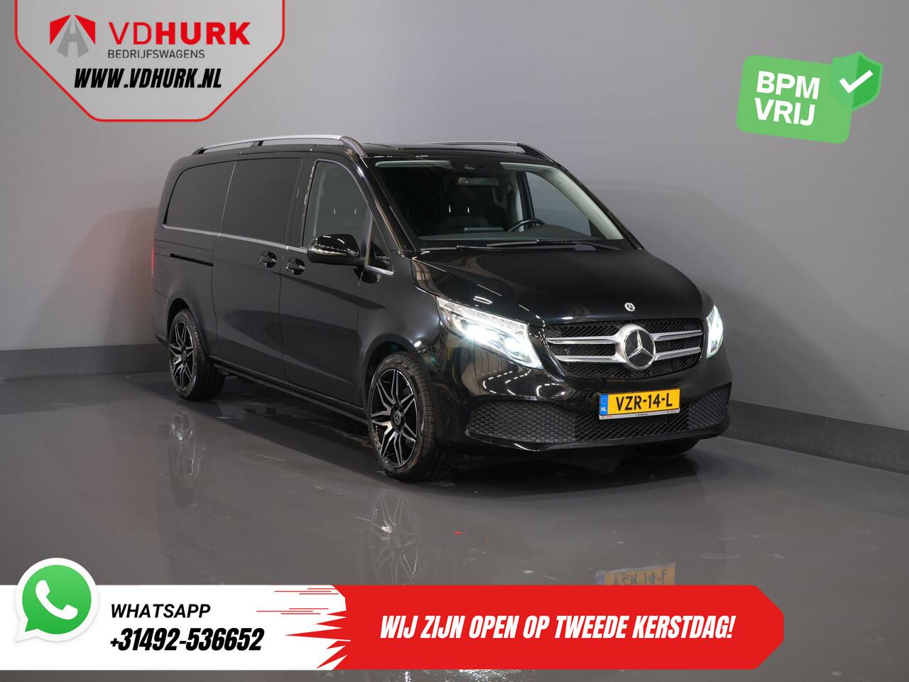 Mercedes-Benz V-KLASSE 300d Aut. XL L3 Avantgarde Edition DC Dubbel Cabine BPM VRIJ! 2xElek.Schuifdeur/ Leder/ LED/ Standkachel/ Carplay/ Afn.Trekhaak/ Stoelverw./ Alarm III/ Navi/ Camera/ PDC/ Cruise/ 19" LMV