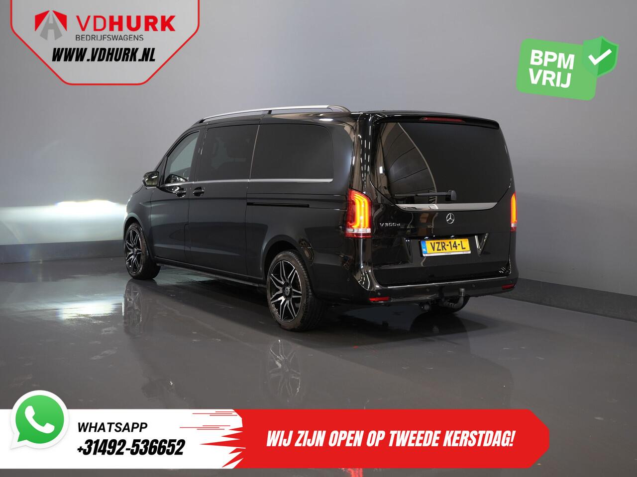Mercedes-Benz V-KLASSE 300d Aut. XL L3 Avantgarde Edition DC Dubbel Cabine BPM VRIJ! 2xElek.Schuifdeur/ Leder/ LED/ Standkachel/ Carplay/ Afn.Trekhaak/ Stoelverw./ Alarm III/ Navi/ Camera/ PDC/ Cruise/ 19" LMV
