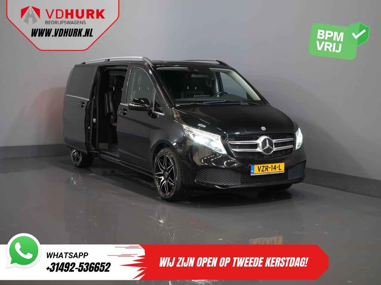 Mercedes-Benz V-KLASSE 300d Aut. XL L3 Avantgarde Edition DC Dubbel Cabine BPM VRIJ! 2xElek.Schuifdeur/ Leder/ LED/ Standkachel/ Carplay/ Afn.Trekhaak/ Stoelverw./ Alarm III/ Navi/ Camera/ PDC/ Cruise/ 19" LMV