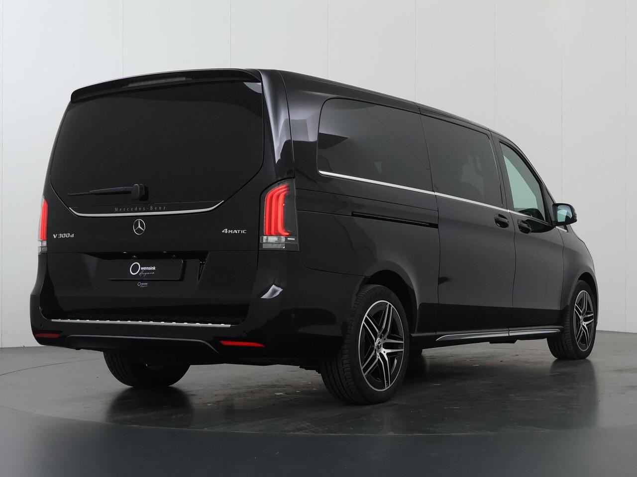 Mercedes-Benz V-KLASSE 300d | XL L3 | AMG | 4-MATIC | Dubbele Cabine | 360 CAMERA | DISTRONIC PLUS | LEDER ZWART "LUGANO" | ALARM | STOELVERWARMING | NAVIGATIE | CARPLAY | ANDROID AUTO | CLIMATE CONTROL | DAB+ | CERTIFIED