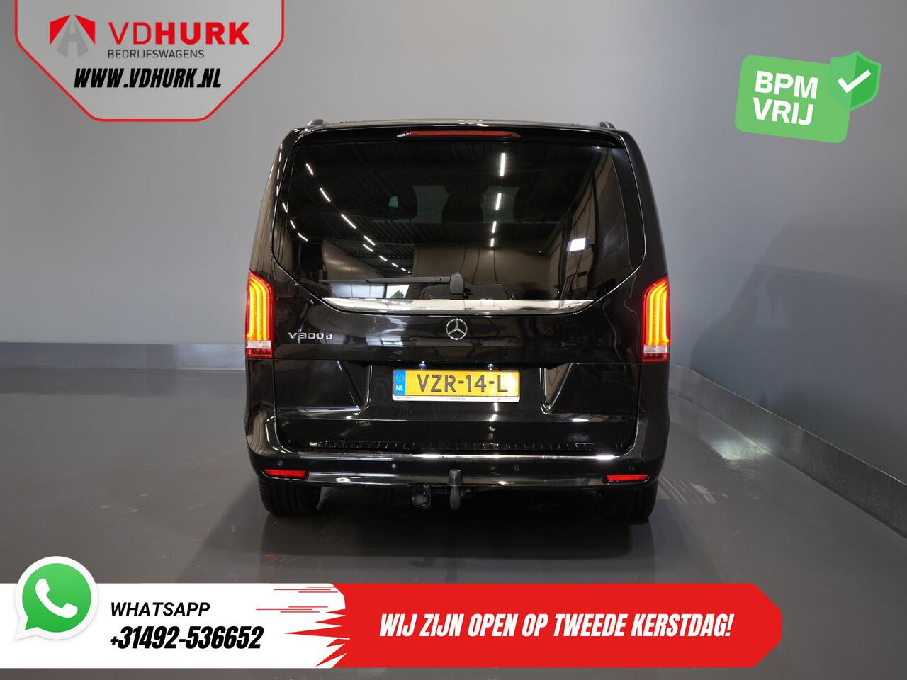Mercedes-Benz V-KLASSE 300d Aut. XL L3 Avantgarde Edition DC Dubbel Cabine BPM VRIJ! 2xElek.Schuifdeur/ Leder/ LED/ Standkachel/ Carplay/ Afn.Trekhaak/ Stoelverw./ Alarm III/ Navi/ Camera/ PDC/ Cruise/ 19" LMV