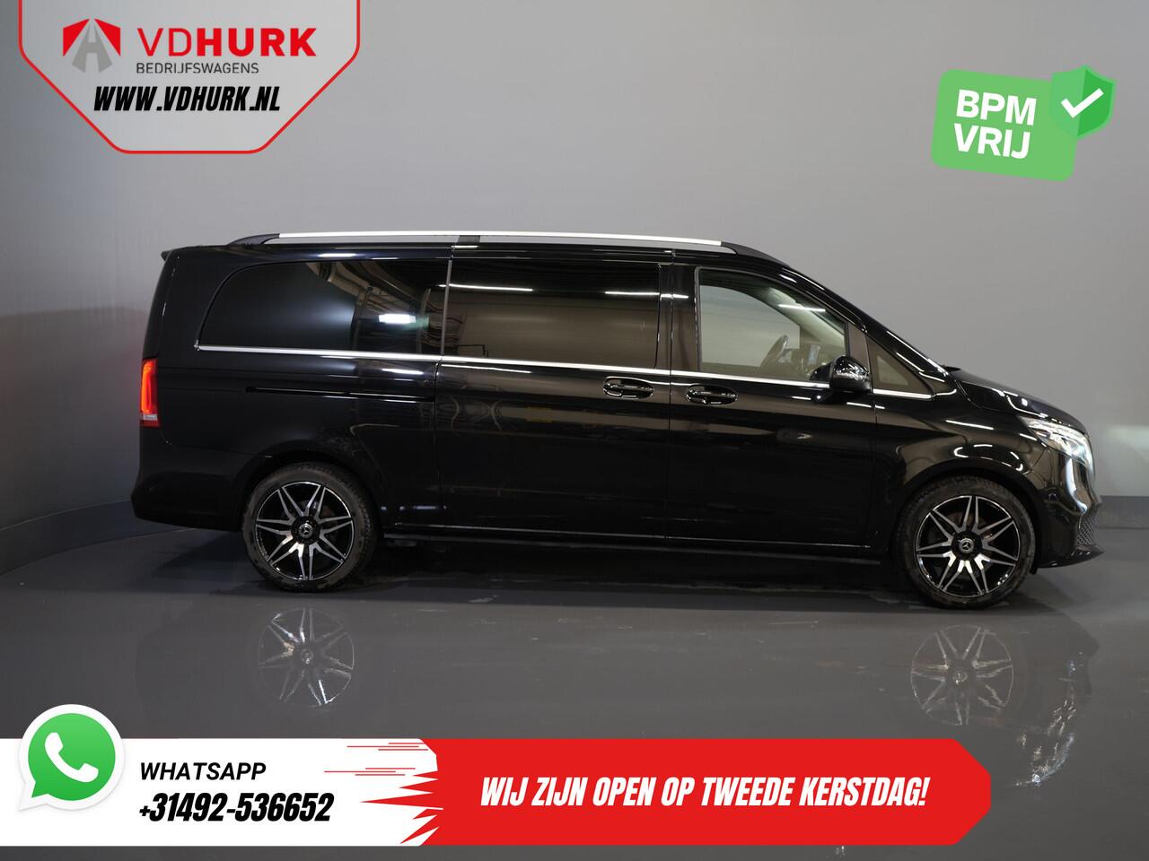 Mercedes-Benz V-KLASSE 300d Aut. XL L3 Avantgarde Edition DC Dubbel Cabine BPM VRIJ! 2xElek.Schuifdeur/ Leder/ LED/ Standkachel/ Carplay/ Afn.Trekhaak/ Stoelverw./ Alarm III/ Navi/ Camera/ PDC/ Cruise/ 19" LMV