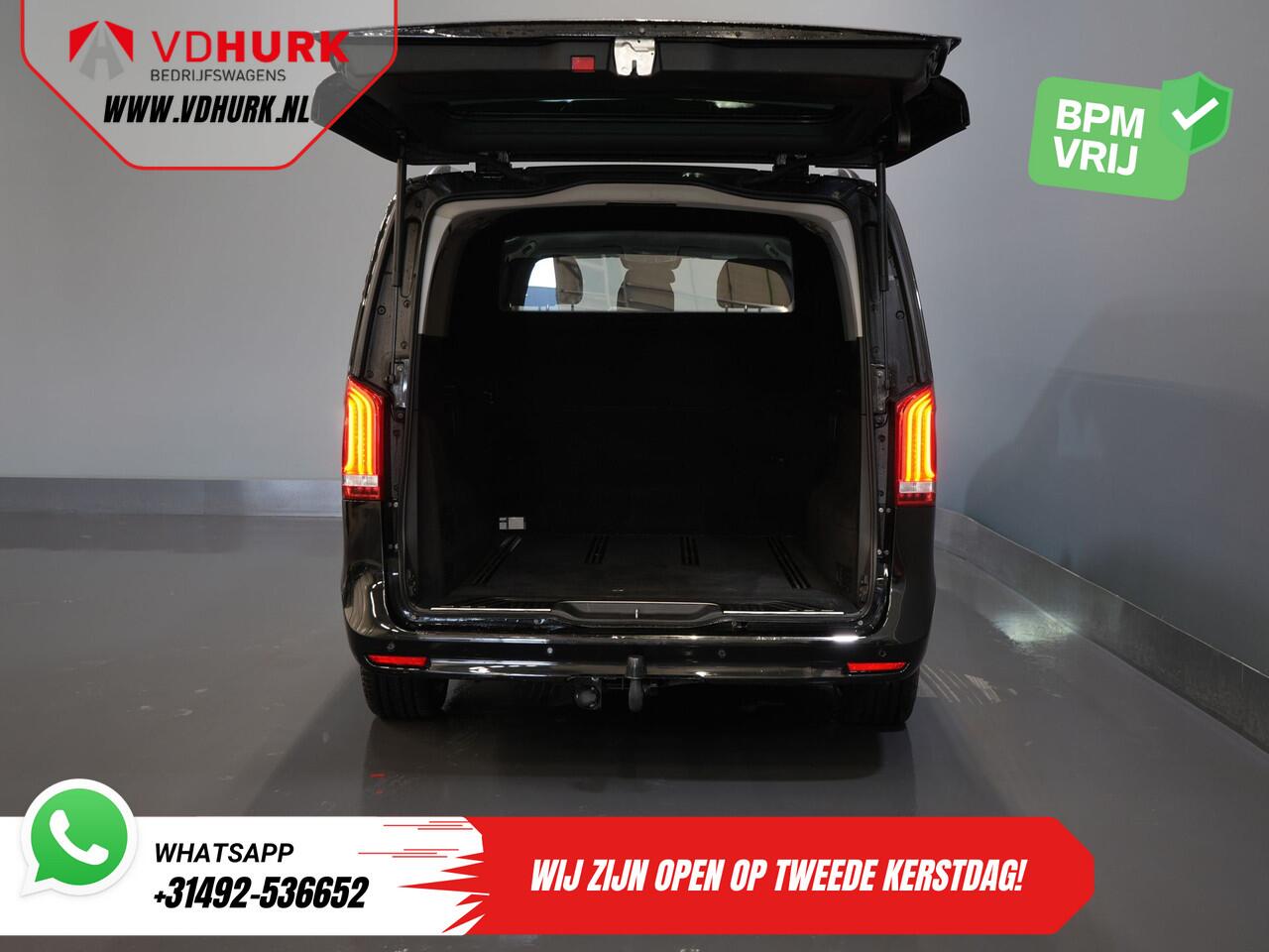 Mercedes-Benz V-KLASSE 300d Aut. XL L3 Avantgarde Edition DC Dubbel Cabine BPM VRIJ! 2xElek.Schuifdeur/ Leder/ LED/ Standkachel/ Carplay/ Afn.Trekhaak/ Stoelverw./ Alarm III/ Navi/ Camera/ PDC/ Cruise/ 19" LMV