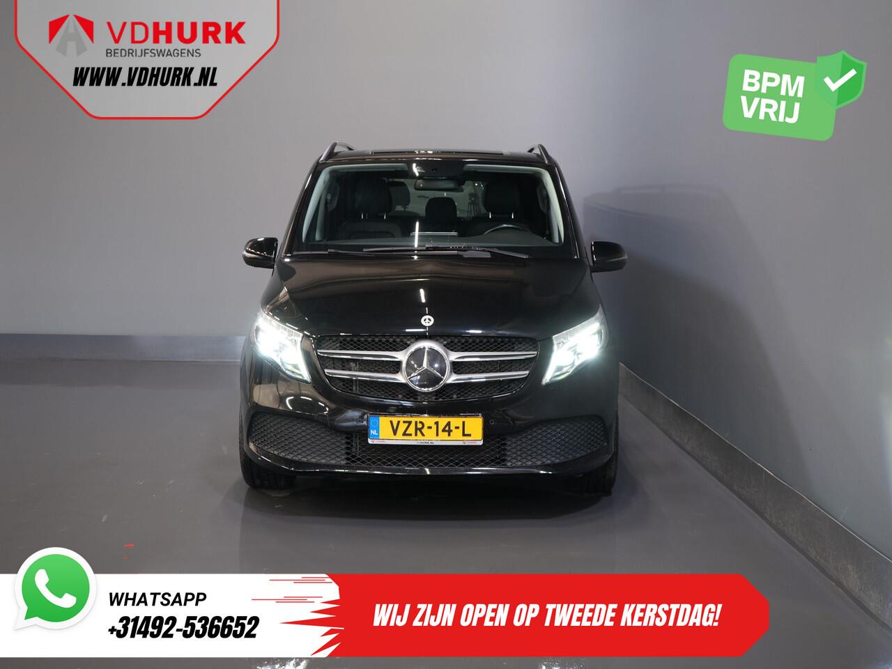 Mercedes-Benz V-KLASSE 300d Aut. XL L3 Avantgarde Edition DC Dubbel Cabine BPM VRIJ! 2xElek.Schuifdeur/ Leder/ LED/ Standkachel/ Carplay/ Afn.Trekhaak/ Stoelverw./ Alarm III/ Navi/ Camera/ PDC/ Cruise/ 19" LMV