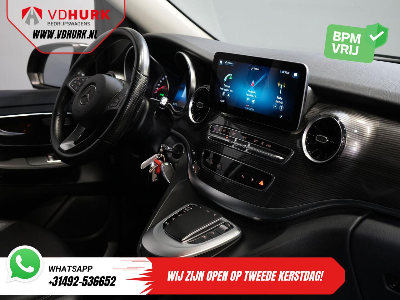 Mercedes-Benz V-KLASSE 300d Aut. XL L3 Avantgarde Edition DC Dubbel Cabine BPM VRIJ! 2xElek.Schuifdeur/ Leder/ LED/ Standkachel/ Carplay/ Afn.Trekhaak/ Stoelverw./ Alarm III/ Navi/ Camera/ PDC/ Cruise/ 19" LMV