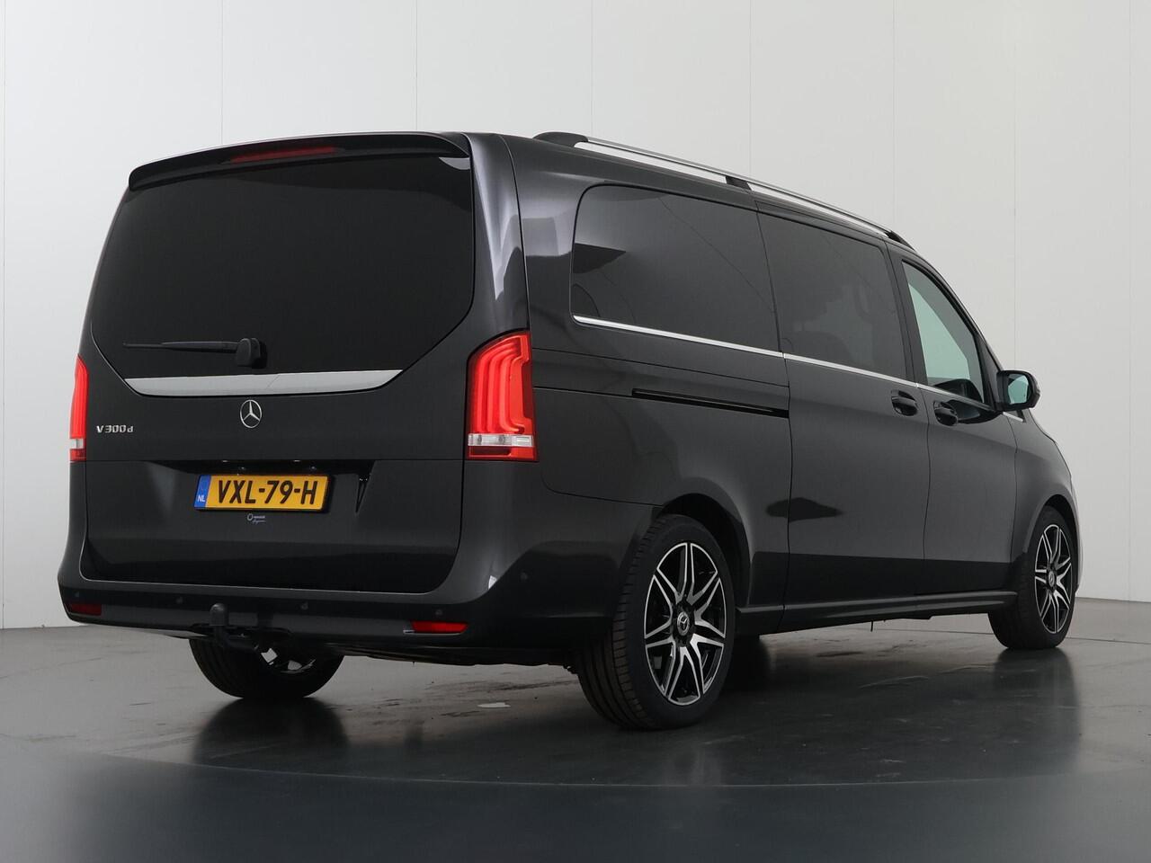 Mercedes-Benz V-KLASSE 300d | XL L3 | DUBBEL CABINE | AVANTGARDE | AMG | LUCHTVERING | BURMESTER | 360 CAMERA | LEREN BEKLEDING | CLIMATE CONTROL | ADAPTIEVE CRUISE | 2500 KG TREKHAAK | MEMORY SEATS | CARPLAY EN ANDROID AUTO