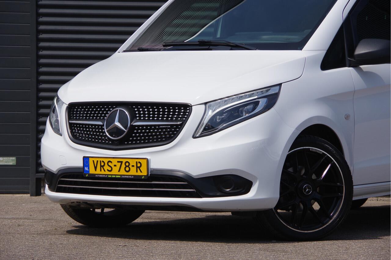 Mercedes-Benz VITO L2 150PK 3-ZITS, LED, TREKHAAK, CAMERA, ALCANTARA HEMEL, CRUISE, AIRCO, DIAMONT GRILLE, 20'' LM WIELEN