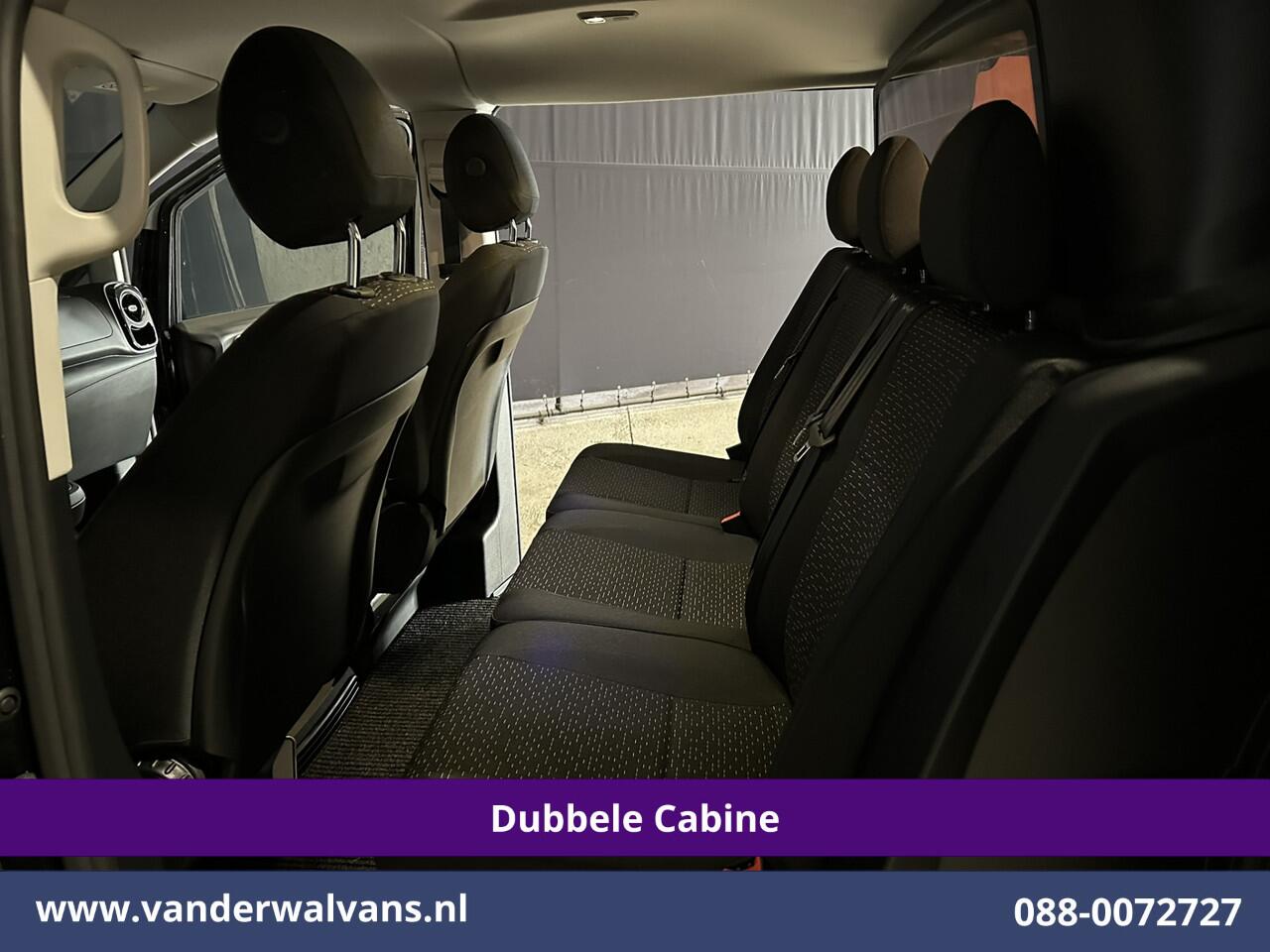 Mercedes-Benz VITO 116 CDI 164pk 9G-Tronic Automaat L2H1 Dubbele Cabine Fabrieksgarantie Euro6 Airco | 2x zijdeur | 5-Zits | 360 graden Camera | Navigatie LED, LM velgen, 2500kg Trekhaak, Adaptieve Cruisecontrol, Parkeersensoren, Isofix, MBUX