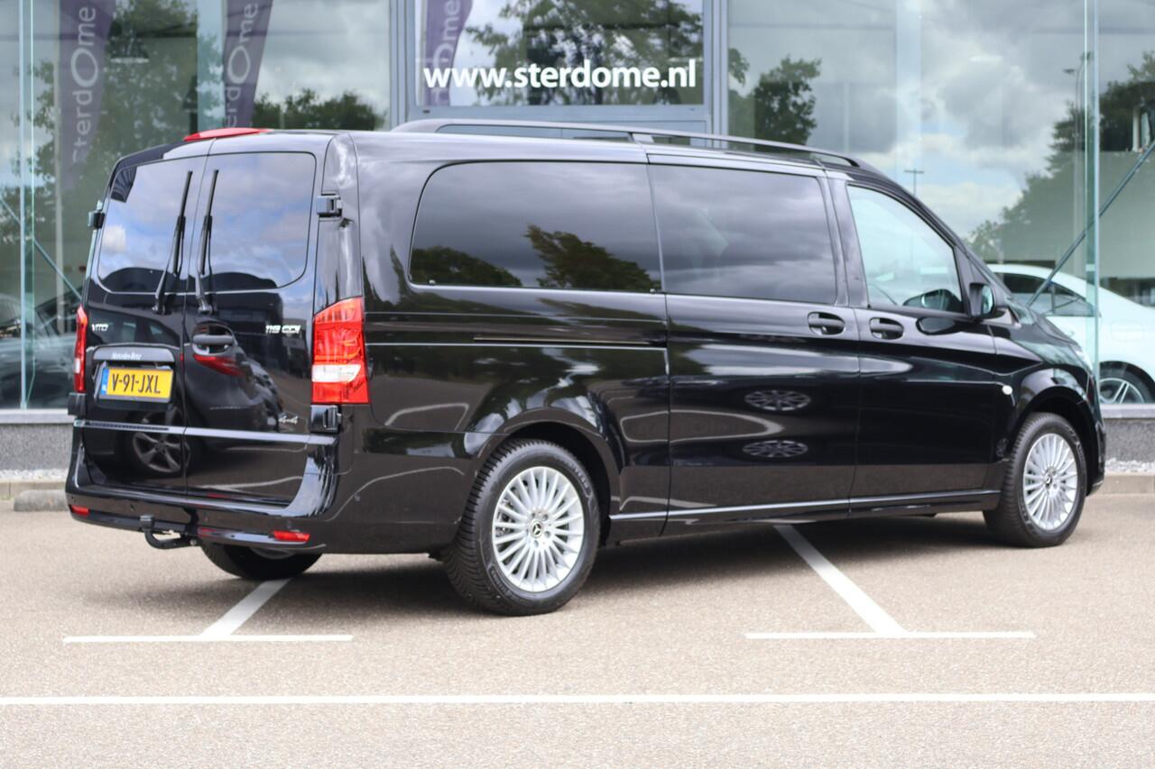 Mercedes-Benz VITO 119 CDI L3 Sportpakket l 4 x 4 l Dubbel Cabine l AIRMATIC l 360 gr Camera l 2,5t AHW | DISTRONIC | gewicht l MBUX l LEDER l Stoelverwarming l 2 x Schuifdeuren l Luchtvering l Luxe Lederen interieur l BPM VRIJ l