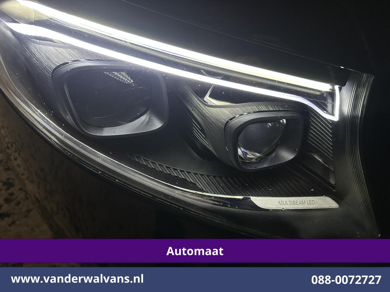 Mercedes-Benz VITO 116 CDI 164pk 9G-Tronic Automaat L2H1 Dubbele Cabine Fabrieksgarantie Euro6 Airco | 2x zijdeur | 5-Zits | 360 graden Camera | Navigatie LED, LM velgen, 2500kg Trekhaak, Adaptieve Cruisecontrol, Parkeersensoren, Isofix, MBUX