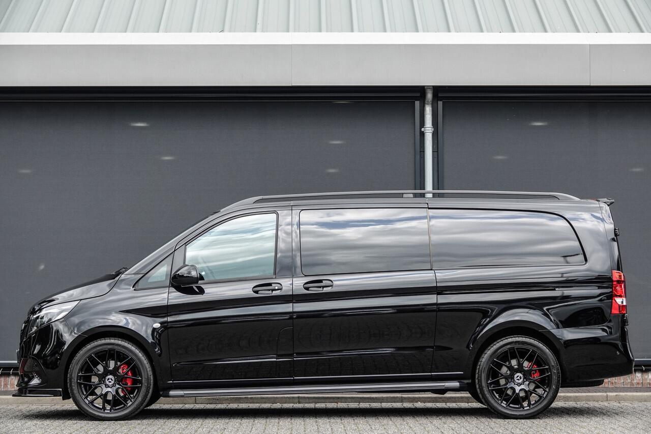 Mercedes-Benz VITO 119Cdi 190Pk 9G-Tronic Aut. | Dubbele Cabine | Mixto Pro | Extra lang | 2x Schuifdeur | Achteruitrijcamera | Afneembare trekhaak | Spoilerpack | Rode remzadels | 20''