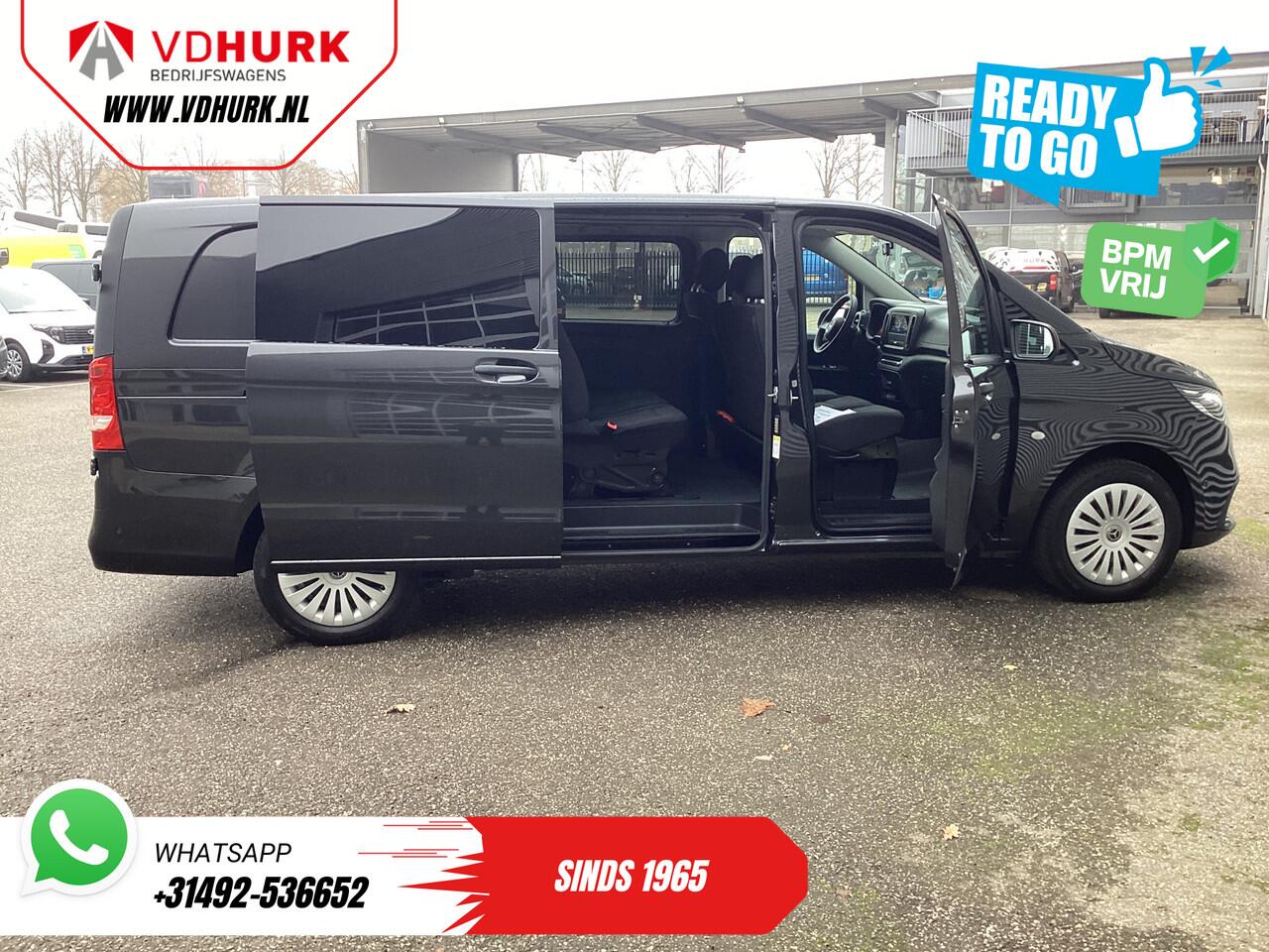 Mercedes-Benz VITO 116 CDI Aut. L3 DC Dubbel Cabine BPM VRIJ! 6 Pers./ 2xSchuifdeur/ LED/ Stoelverw./ 270Gr. Deuren/ Carplay/ Camera/ Cruise/ Trekhaak