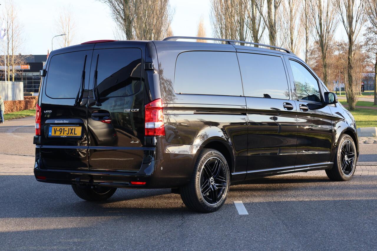 Mercedes-Benz VITO 119 CDI L3 Sportpakket l 4 x 4 l Dubbel Cabine l AIRMATIC l 360 gr Camera l 2,5t AHW | DISTRONIC | gewicht l MBUX l LEDER l Stoelverwarming l 2 x Schuifdeuren l Luchtvering l Luxe Lederen interieur l BPM VRIJ l