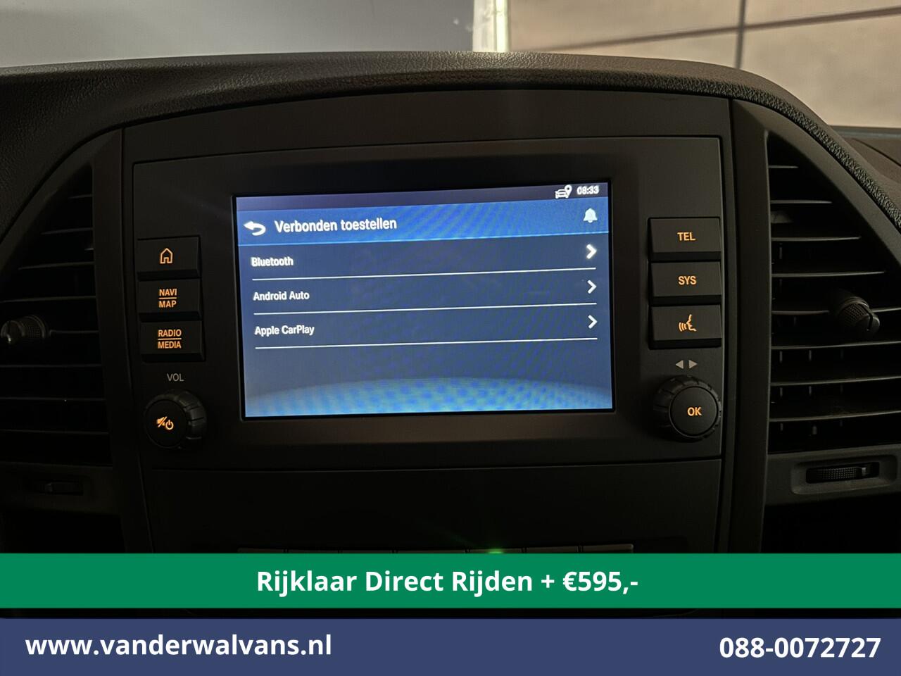 Mercedes-Benz VITO 114 CDI 136pk 9G-Tronic Automaat L3H1 Euro6 *Rijklaar direct Rijden* Airco | Camera | Apple Carplay | Android Auto Cruisecontrol, 2500kg Trekhaak, Parkeersensoren