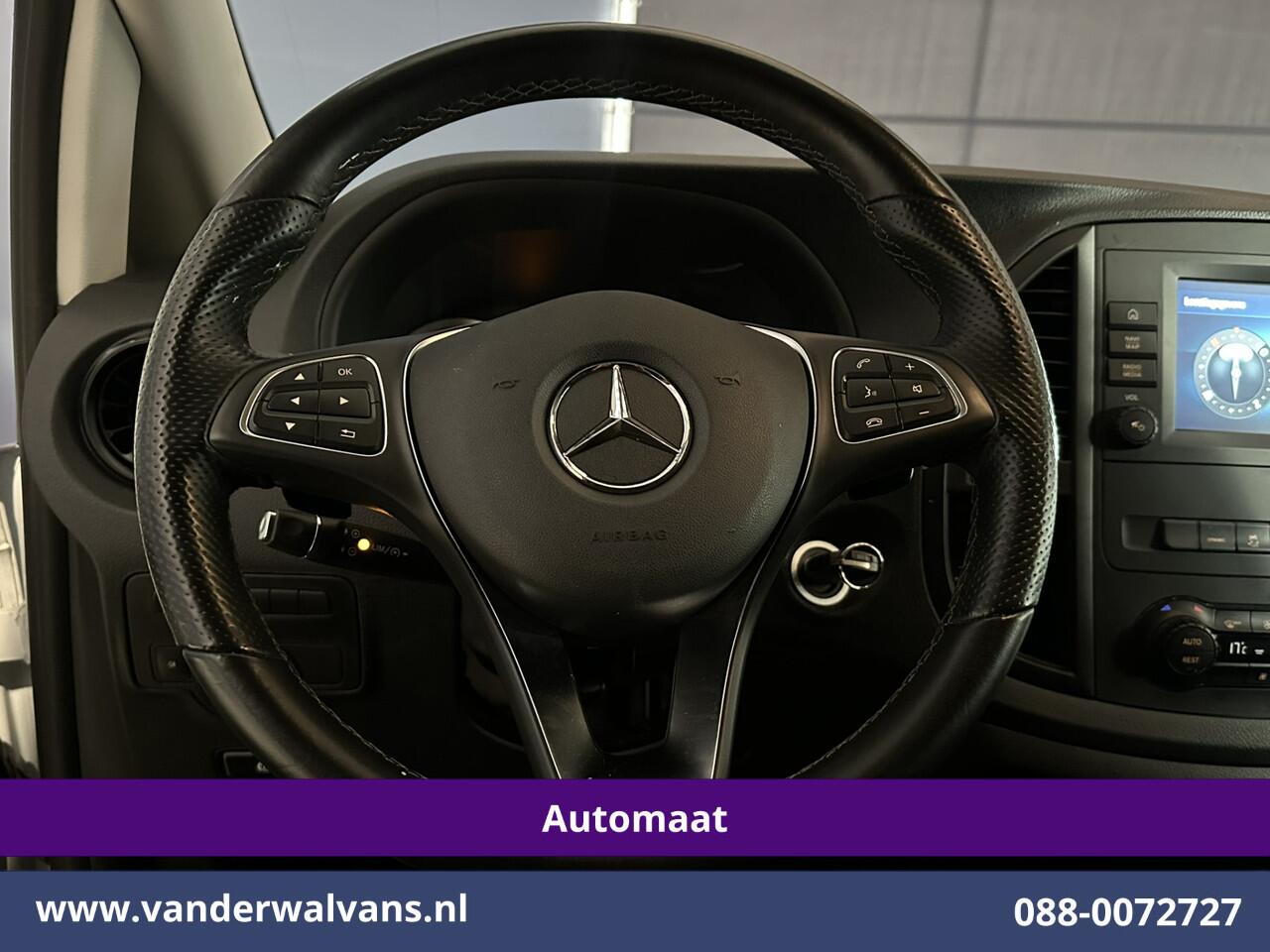 Mercedes-Benz VITO 116 CDI 164pk 9G-Tronic Automaat L3H1 Euro6 Airco | Camera | LED | Apple Carplay | 2500kg Trekhaak Android Auto, Cruisecontrol, Parkeersensoren, Bijrijdersbank