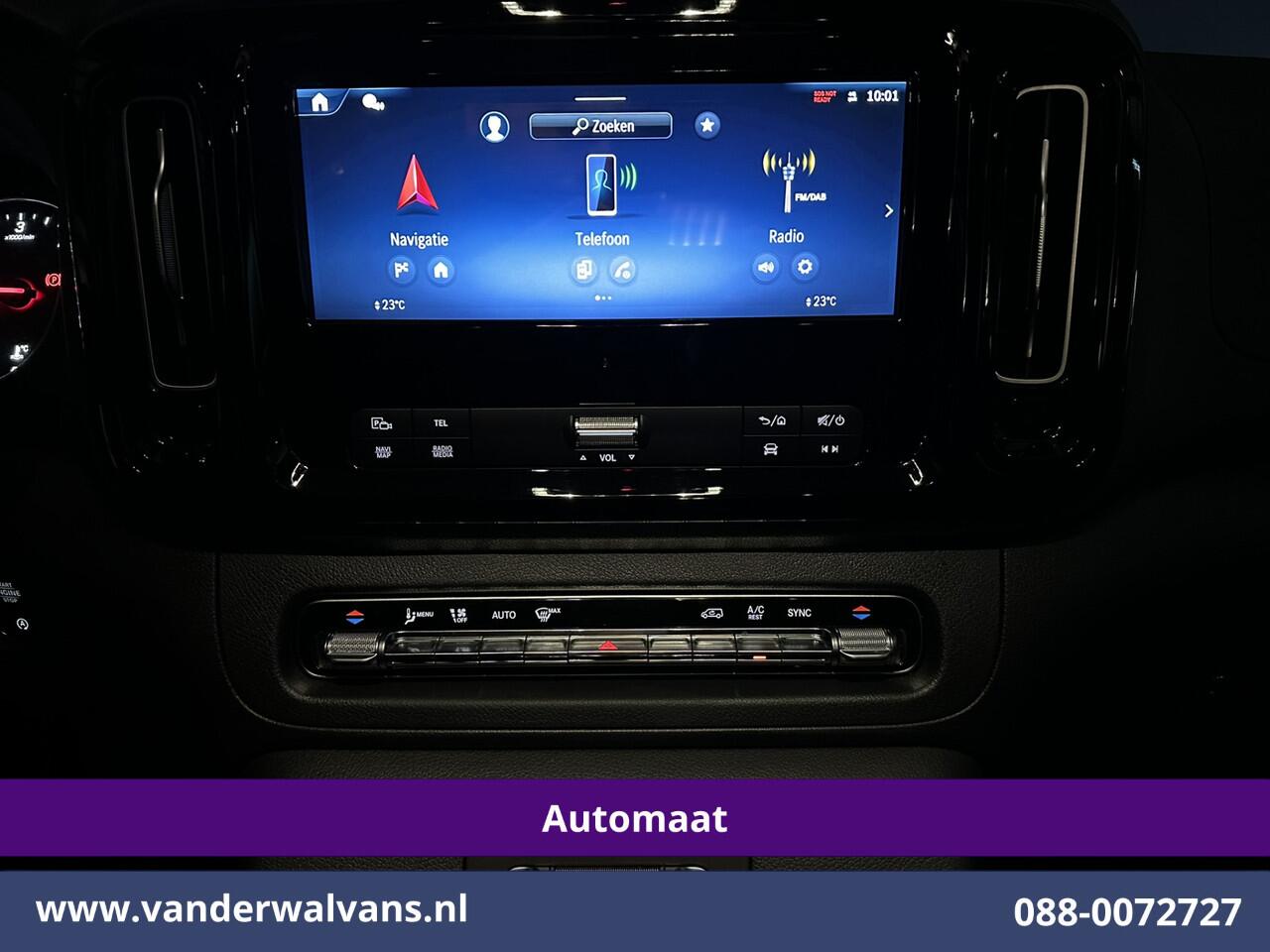 Mercedes-Benz VITO 116 CDI 164pk 9G-Tronic Automaat L2H1 Dubbele Cabine Fabrieksgarantie Euro6 Airco | 2x zijdeur | 5-Zits | 360 graden Camera | Navigatie LED, LM velgen, 2500kg Trekhaak, Adaptieve Cruisecontrol, Parkeersensoren, Isofix, MBUX