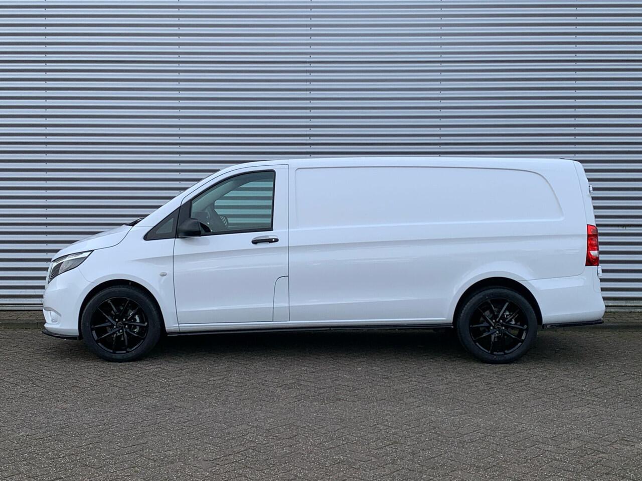 Mercedes-Benz VITO 116 CDI Extra Lang L3 163pk Automaat LMV MaxtonDesign LED Airco Camera Leder-Stuur/Bekleding Diffuser Frontlip CruiseControl Stoelverwarming DYNAMIC Standkachel CarPlay AndroidAuto Trekhaak 12V Laadruimtebekleding Bluetooth VoiceCommand DAB