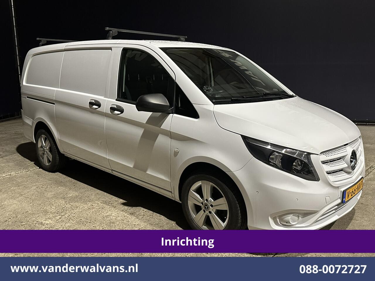 Mercedes-Benz VITO 114 CDI 136pk L2H1 Inrichting Euro6 Airco | Camera | LM velgen | Cruisecontrol | Trekhaak | Stoelverwarming Dakdragers, Parkeersensoren, Bijrijdersbank, Achterklep