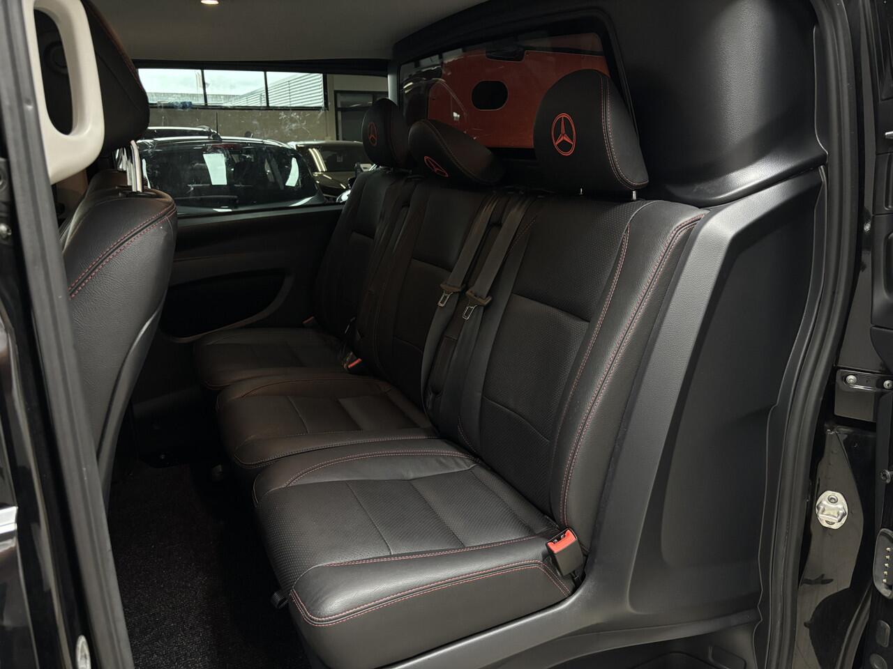 Mercedes-Benz VITO 114 CDI Lang DC (Snoeks Comfort)/ Lease Edition / AMG-Line/ Trekhaak/ Dubbele Schuifdeur/ Automaat/ Leder/ LED Koplampen/ Apple + Android/ DAB+/ Camera/ 19'' LMV/ Stoelverw./ Navi/ Clima/ Cruise/ PDC V+A/ Extra getint glas. Fiscale waarde ¤ 56105,-