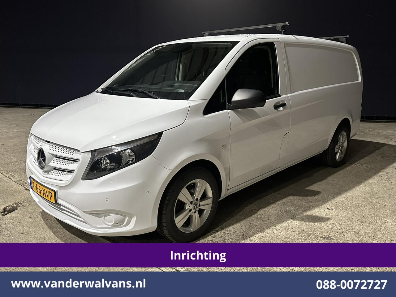 Mercedes-Benz VITO 114 CDI 136pk L2H1 Inrichting Euro6 Airco | Camera | LM velgen | Cruisecontrol | Trekhaak | Stoelverwarming Dakdragers, Parkeersensoren, Bijrijdersbank, Achterklep