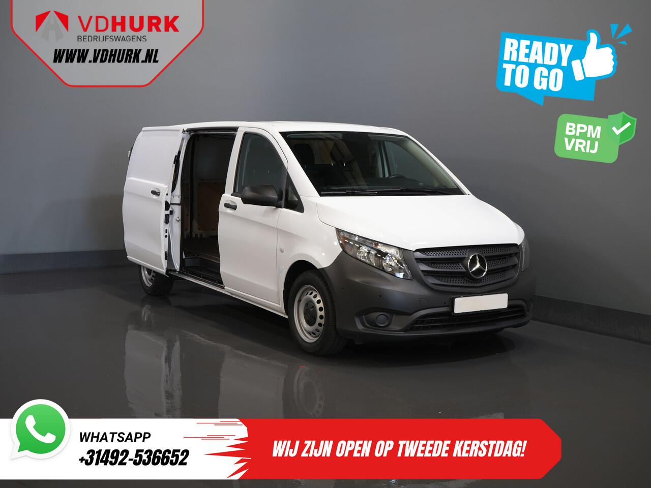Mercedes-Benz VITO 116 CDI Aut. L3 XL BPM VRIJ! Carplay/ Stoelverw./ 270Gr. Deuren/ Cruise/ Airco/ Navi/ Camera/ PDC