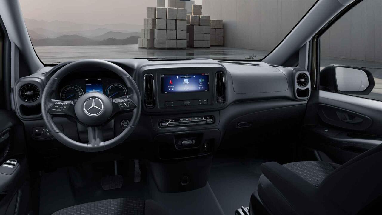 Mercedes-Benz VITO eVito 112 Bestelwagen L2 66 kWh | Kalaharigold | Achterdeuren | Stoelverwarming | Navigatie | Snelladen |