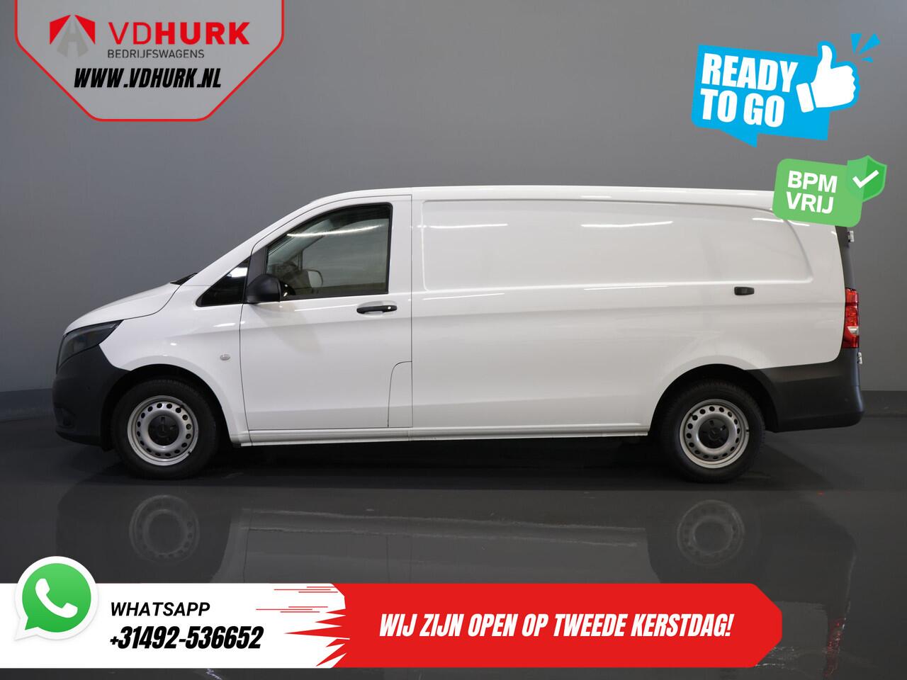 Mercedes-Benz VITO 116 CDI Aut. L3 XL BPM VRIJ! Carplay/ Stoelverw./ 270Gr. Deuren/ Cruise/ Airco/ Navi/ Camera/ PDC