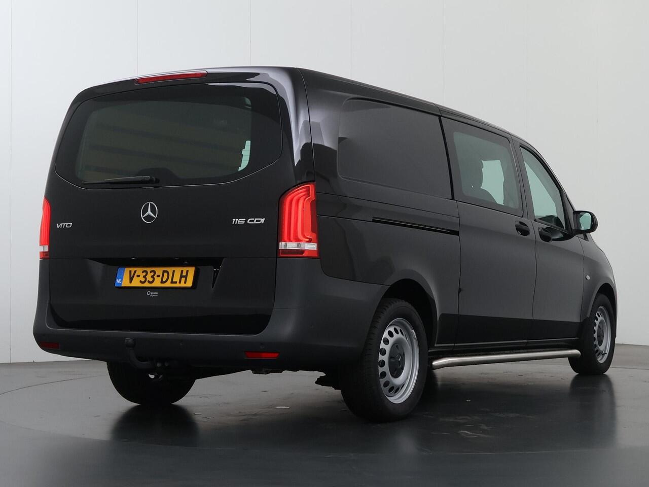 Mercedes-Benz VITO 116 CDI Extra Lang | Dubbel Cabine ¤59.995,- | Sidebars | LED | Trekhaak | Lat om Lat Bettimmering |