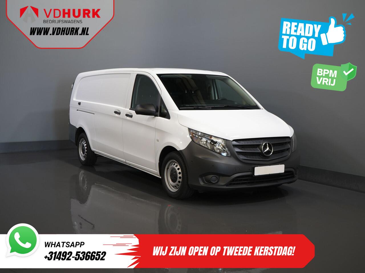 Mercedes-Benz VITO 116 CDI Aut. L3 XL BPM VRIJ! Carplay/ Stoelverw./ 270Gr. Deuren/ Cruise/ Airco/ Navi/ Camera/ PDC