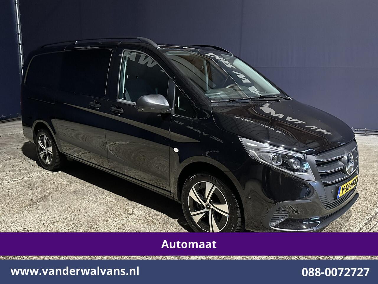 Mercedes-Benz VITO 116 CDI 164pk 9G-Tronic Automaat L2H1 Dubbele Cabine Fabrieksgarantie Euro6 Airco | 2x zijdeur | 5-Zits | 360 graden Camera | Navigatie LED, LM velgen, 2500kg Trekhaak, Adaptieve Cruisecontrol, Parkeersensoren, Isofix, MBUX