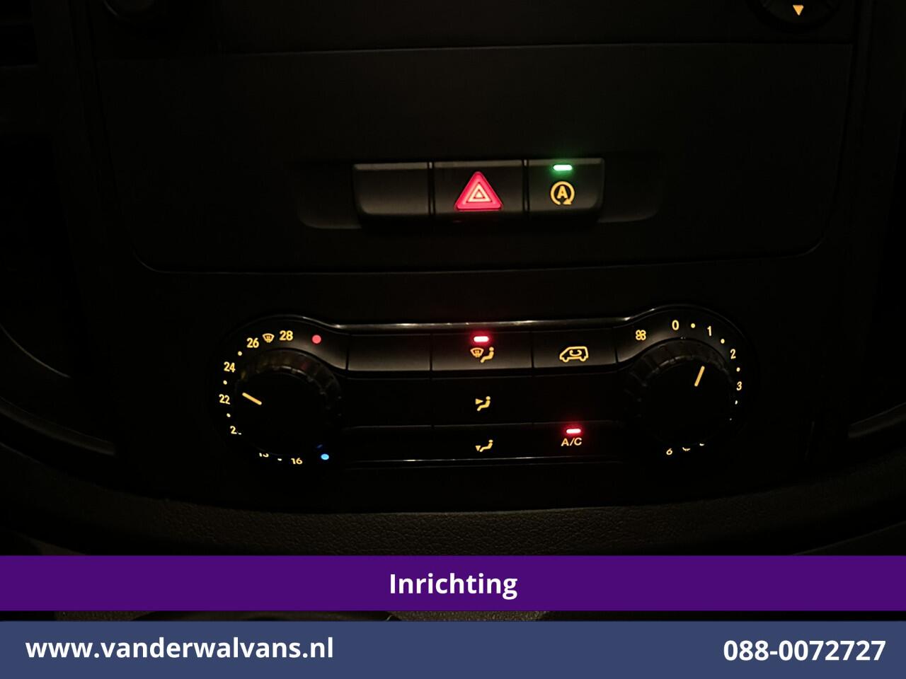Mercedes-Benz VITO 114 CDI 136pk L2H1 Inrichting Euro6 Airco | Camera | LM velgen | Cruisecontrol | Trekhaak | Stoelverwarming Dakdragers, Parkeersensoren, Bijrijdersbank, Achterklep