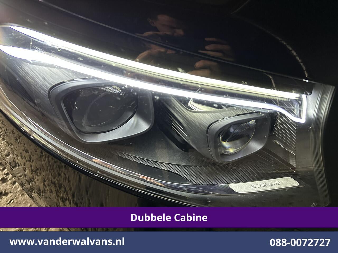 Mercedes-Benz VITO 116 CDI 164pk 9G-Tronic Automaat L2H1 Dubbele Cabine Fabrieksgarantie Euro6 Airco | 2x zijdeur | 5-Zits | 360 graden Camera | Navigatie LED, LM velgen, 2500kg Trekhaak, Adaptieve Cruisecontrol, Parkeersensoren, Isofix, MBUX