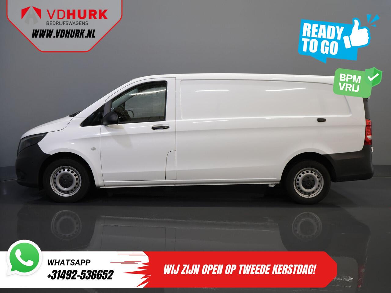 Mercedes-Benz VITO 116 CDI Aut. L3 XL BPM VRIJ! Carplay/ Stoelverw./ 270gr deuren/ Cruise/ Airco/ Navi/ Camera/ PDC