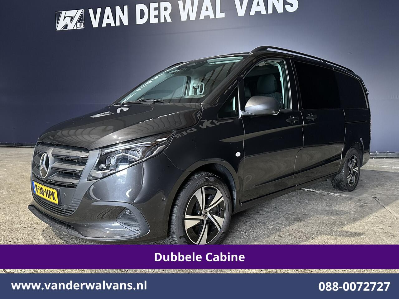 Mercedes-Benz VITO 116 CDI 164pk 9G-Tronic Automaat L2H1 Dubbele Cabine Fabrieksgarantie Euro6 Airco | 2x zijdeur | 5-Zits | 360 graden Camera LED, LM velgen, 2500kg Trekhaak, Adaptieve Cruisecontrol, Parkeersensoren, Isofix, MBUX